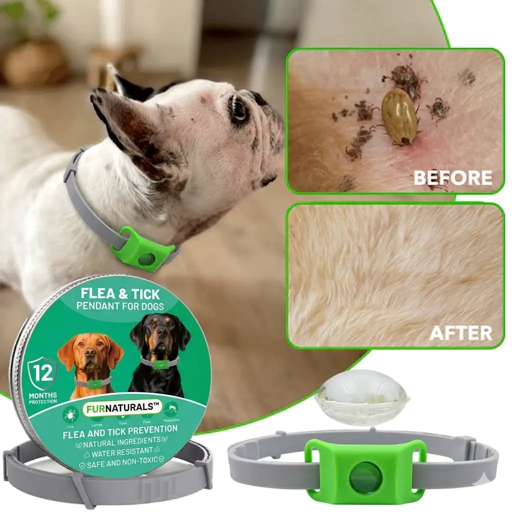 FurNaturals™ — All Natural Flea & Tick Pendant for Dogs (12 Month Protection)